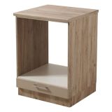 Dispensa da Cucina Marrone Rovere Nodi Beige un Cassetto 2 Ripiani 60x56.5x82h cm, un Vano - Volvera