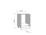 Dispensa da Cucina Marrone Rovere Nodi Beige un Cassetto 2 Ripiani 60x56.5x82h cm, un Vano - Volvera