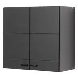 Dispensa da Cucina Nero Antracite un Ripiano 2 Ante 60x30x57h cm, 2 Vani - Palmiano