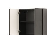 Dispensa da Cucina Nero Antracite un Ripiano 2 Ante 60x30x57h cm, 2 Vani - Palmiano
