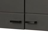 Dispensa da Cucina Nero Antracite un Ripiano 2 Ante 60x30x57h cm, 2 Vani - Palmiano
