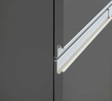 Dispensa da cucina Quintino, Mobile multiuso, Armadio portaoggetti a 2 cassettoni, 100% Made in Italy, 30x60h165 cm, Antracite e Rovere