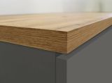 Dispensa da cucina Quintino, Mobile multiuso, Armadio portaoggetti a 2 cassettoni, 100% Made in Italy, 30x60h165 cm, Antracite e Rovere