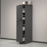Dispensa multiuso 2 ante 30x165h cm antracite e ardesia - Atrax
