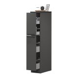 Dispensa multiuso 2 ante 30x165h cm antracite e ardesia - Atrax