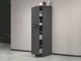 Dispensa multiuso 2 ante 30x165h cm antracite e ardesia - Atrax