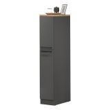 Dispensa multiuso 2 ante 30x165h cm antracite e rovere - Atrax