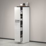 Dispensa multiuso 2 ante 30x165h cm bianco lucido e ardesia - Atrax