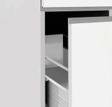 Dispensa multiuso 2 ante 30x165h cm bianco lucido e ardesia - Atrax