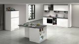 Dispensa multiuso 2 ante 30x165h cm bianco lucido e ardesia - Atrax
