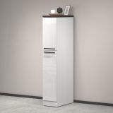 Dispensa multiuso 2 ante 30x165h cm bianco lucido e ardesia - Atrax