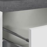 Dispensa multiuso 2 ante 30x165h cm bianco lucido e ardesia - Atrax