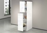 Dispensa multiuso 2 ante 30x165h cm bianco lucido e ardesia - Atrax