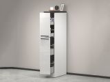 Dispensa multiuso 2 ante 30x165h cm bianco lucido e ardesia - Atrax