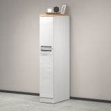 Dispensa multiuso 2 ante 30x165h cm bianco lucido e rovere - Atrax