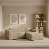 Divano 2 posti beige 220x170x70h cm - Amuleto