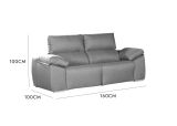 Divano 2 posti grigio 160x100x100h cm - Astrice