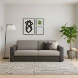 Divano 2 posti grigio e antracite 180x95x90h cm - Azzurrite