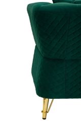 Divano 2 posti verde e oro 162x83x76h cm - Casio