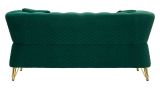 Divano 2 posti verde e oro 162x83x76h cm - Casio