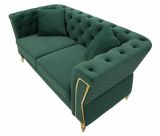 Divano 2 posti verde e oro 162x83x76h cm - Casio