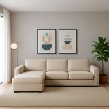 Divano 4 posti beige 260x95x90h cm - Sodalite