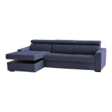Divano ad angolo blu 260x95x85h cm - Aryaly