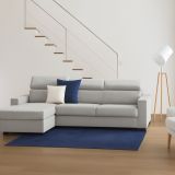 Divano ad angolo grigio 280x95x85h cm - Akela