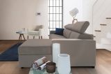 Divano angolare tortora 260x95x85h cm - Angera