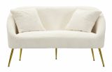 Divano classico bianco e oro 137x69x79h cm - Pittari