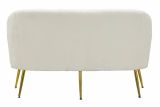 Divano classico bianco e oro 137x69x79h cm - Pittari