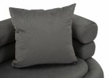 Divano classico grigio e argento 133x68x69h cm - Casier