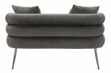 Divano classico grigio e argento 133x68x69h cm - Casier