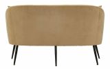 Divano classico marrone e nero 137x69x79h cm - Pittari
