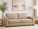 Divano con braccioli beige 180x95x90h cm - Arki