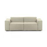 Divano con braccioli beige 220x95x70h cm - Lepidolite