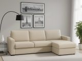 Divano con braccioli beige 260x95x90h cm - Azechiele