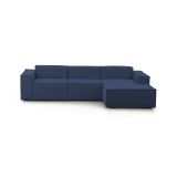 Divano con braccioli blu 300x170x70h cm - Ananas