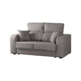 Divano con braccioli grigio 190x80x95h cm - Quarzo