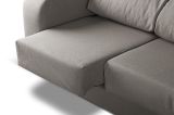 Divano con braccioli grigio 190x80x95h cm - Quarzo