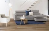 Divano con braccioli grigio 260x95x85h cm - Angera