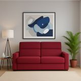 Divano con braccioli rosso 220x95x100h cm - Ozegna