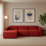 Divano con braccioli rosso 340x170x70h cm - Atrillo