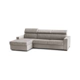 Divano con braccioli tortora 280x95x85h cm - Akela