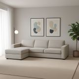 Divano con braccioli tortora 280x95x90h cm - Anila