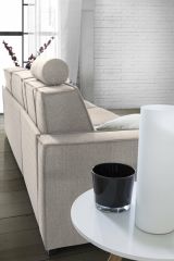 Divano con braccioli tortora 280x95x90h cm - Anila