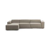 Divano con braccioli tortora 340x170x70h cm - Atrillo