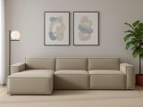 Divano con braccioli tortora 340x170x70h cm - Atrillo