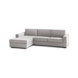 Divano con contenitore grigio 260x95x90h cm - Sodalite