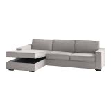 Divano con contenitore grigio 260x95x90h cm - Sodalite